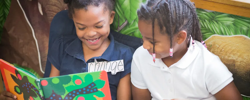 Students reading in an Austin ISD classroom