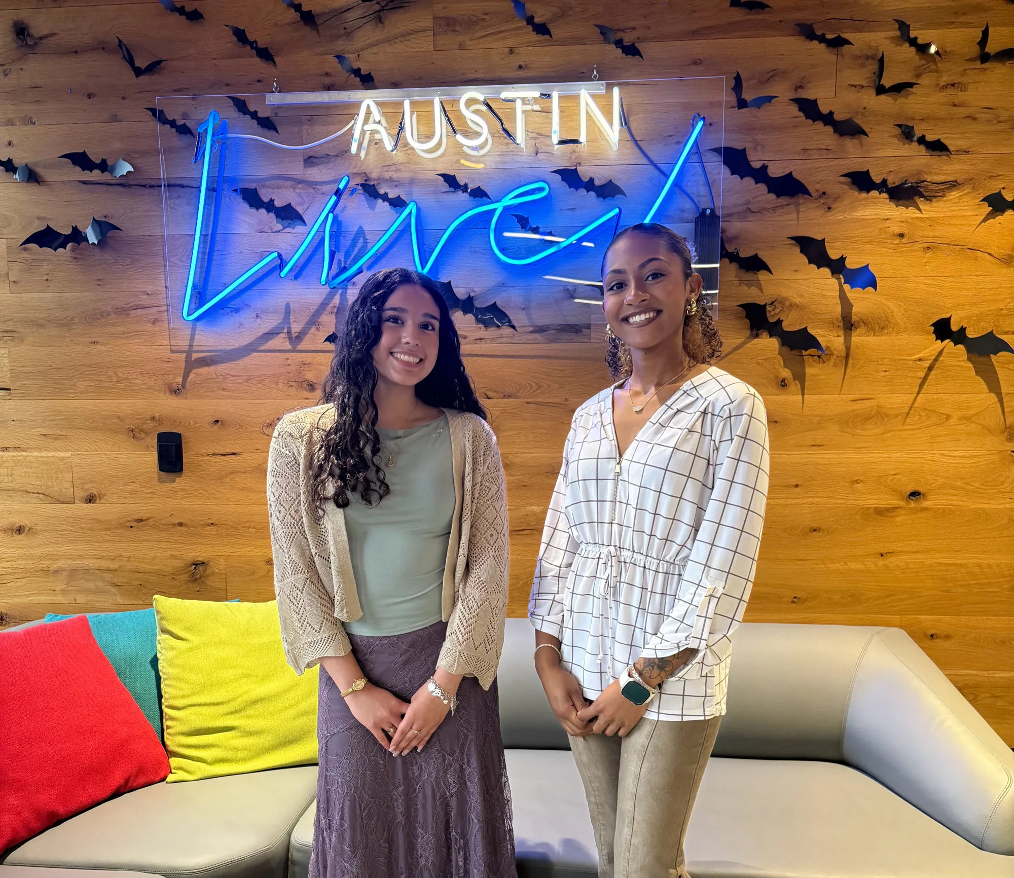 Two Austin ISD students at Austin Live! during a corporate industry visit